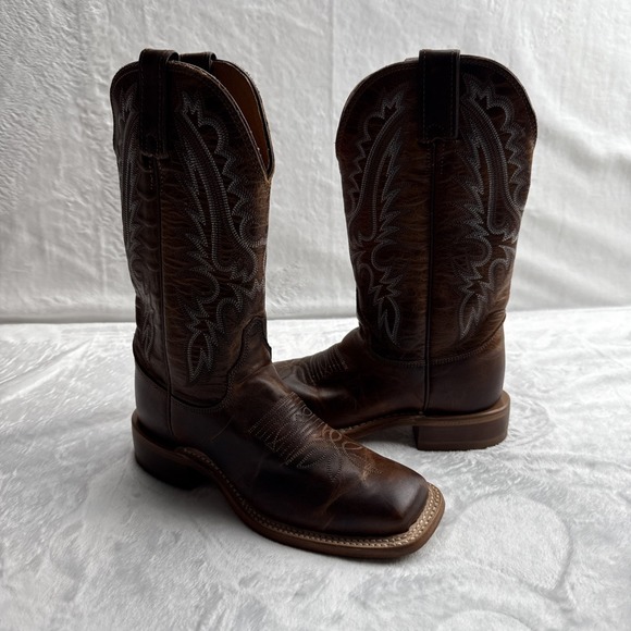 Justin Boots Peyton Square Toe Cowboy  Women's  Sz. 6  Brown Casual Boots BR539 - Picture 1 of 14